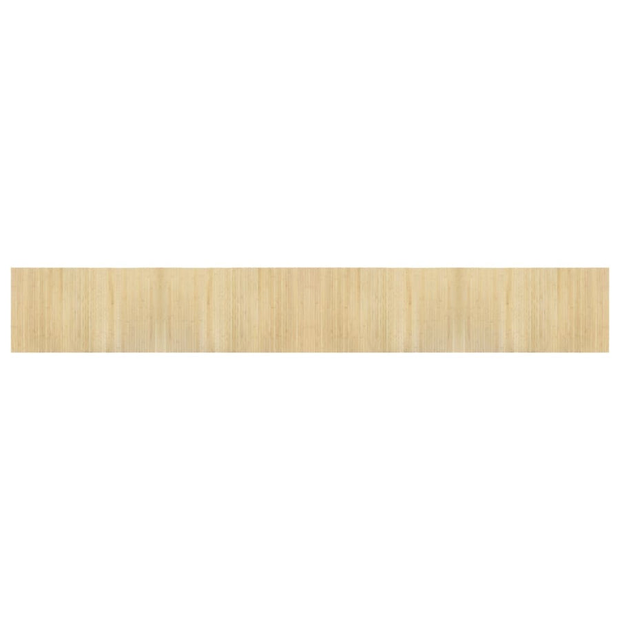 Vloerkleed rechthoekig 60x400 cm bamboe lichtnaturel