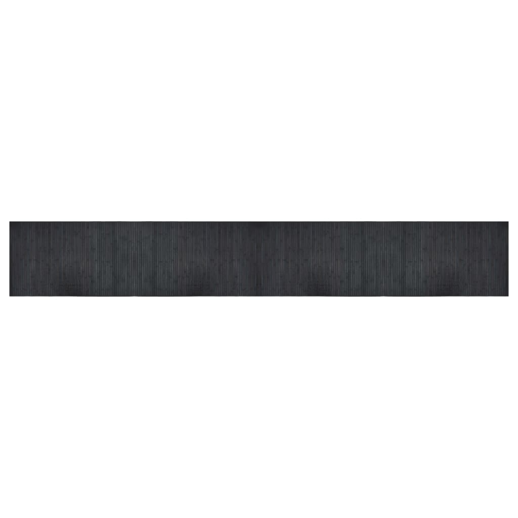 Vloerkleed rechthoekig 60x400 cm bamboe grijs