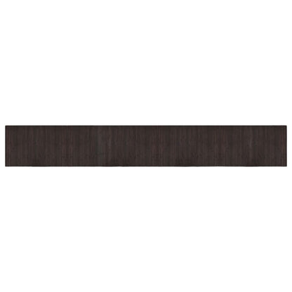 Vloerkleed rechthoekig 60x400 cm bamboe donkerbruin