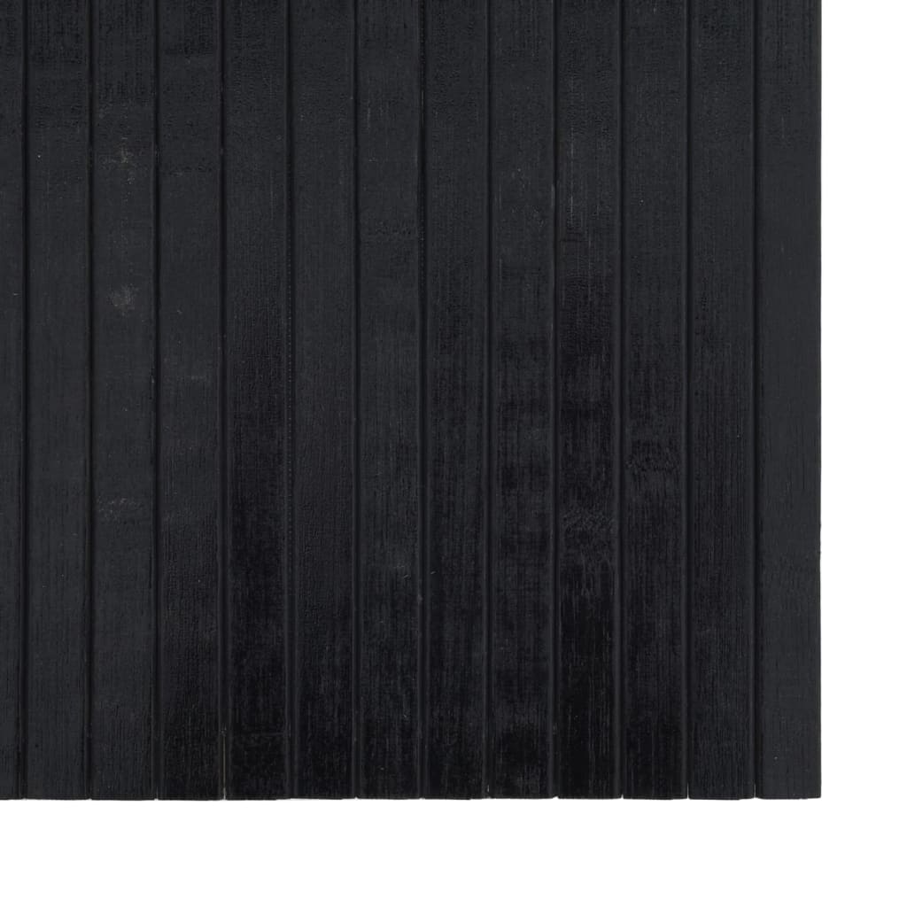 Vloerkleed rechthoekig 60x500 cm bamboe zwart