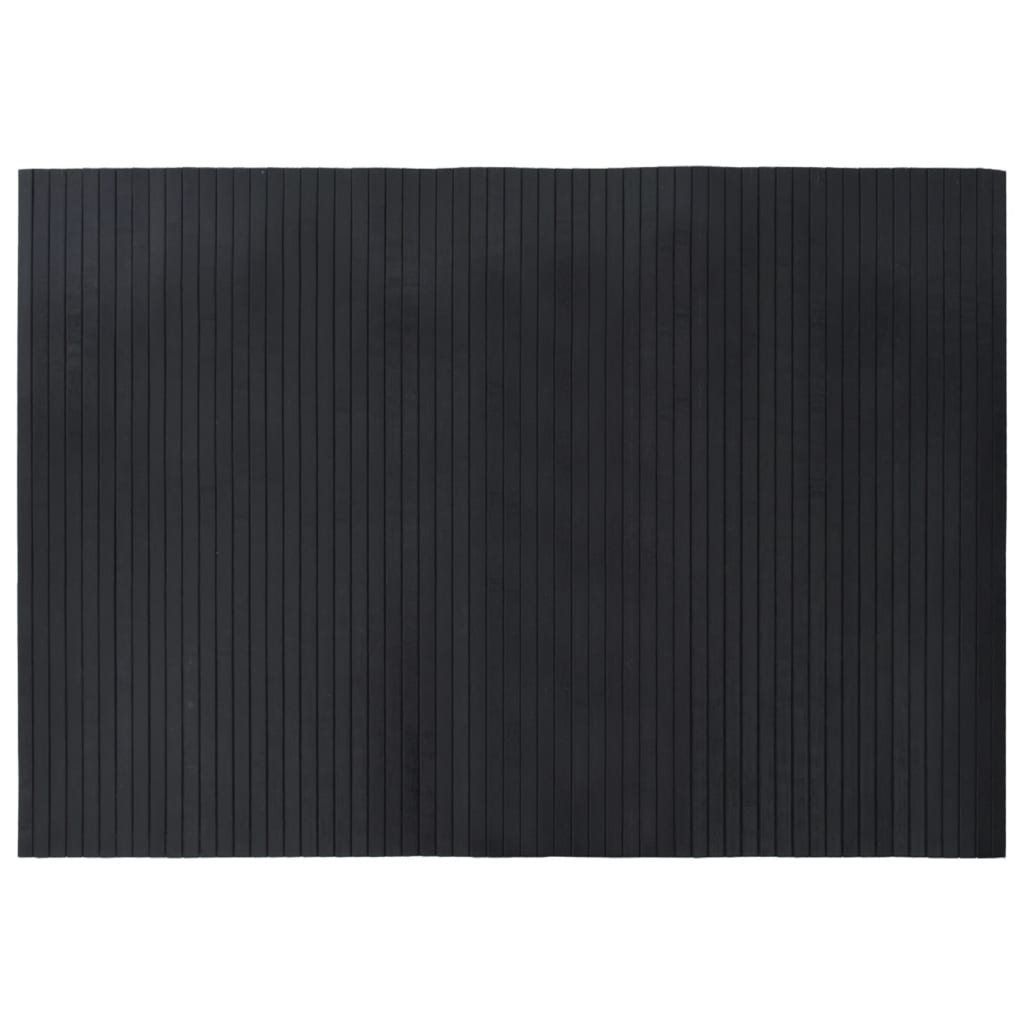 Vloerkleed rechthoekig 70x100 cm bamboe zwart