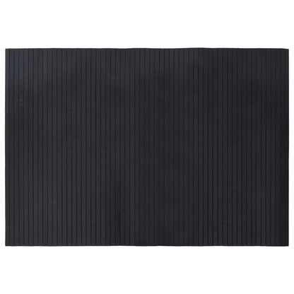 Vloerkleed rechthoekig 70x100 cm bamboe zwart
