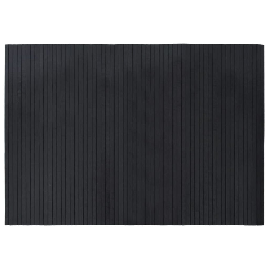 Vloerkleed rechthoekig 70x100 cm bamboe zwart