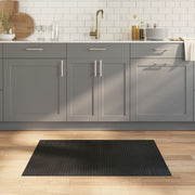 Vloerkleed 70x100 cm bamboe zwart