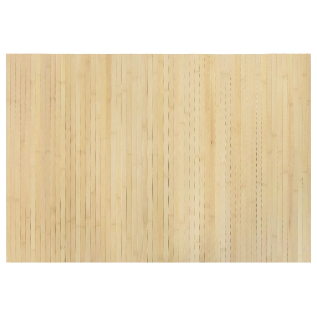 Vloerkleed rechthoekig 70x100 cm bamboe lichtnaturel
