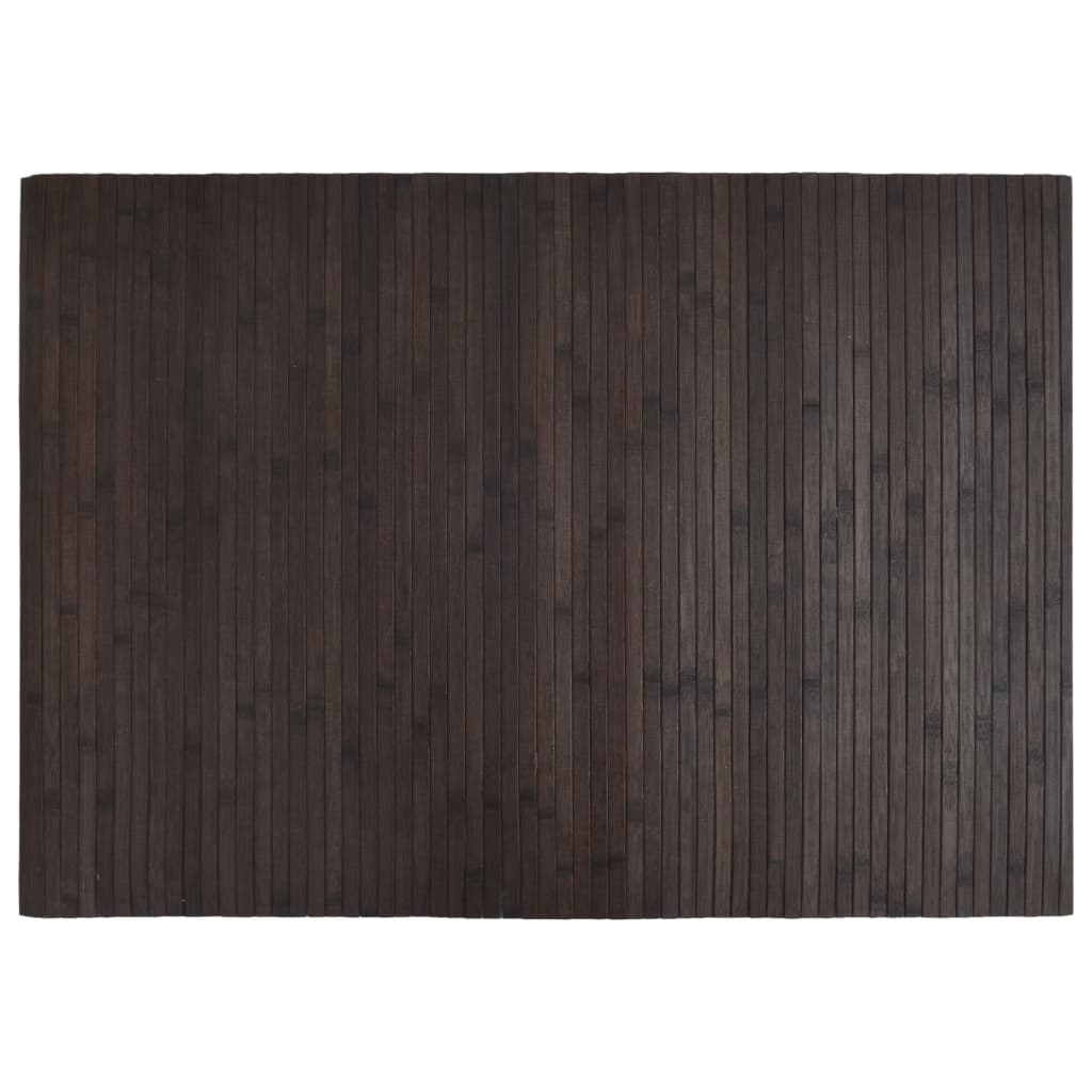 Vloerkleed rechthoekig 70x100 cm bamboe donkerbruin