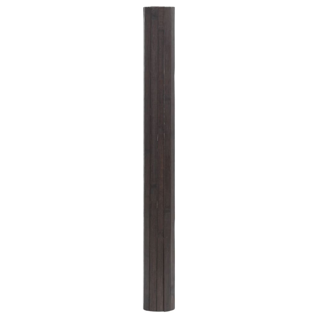 Vloerkleed rechthoekig 70x100 cm bamboe donkerbruin