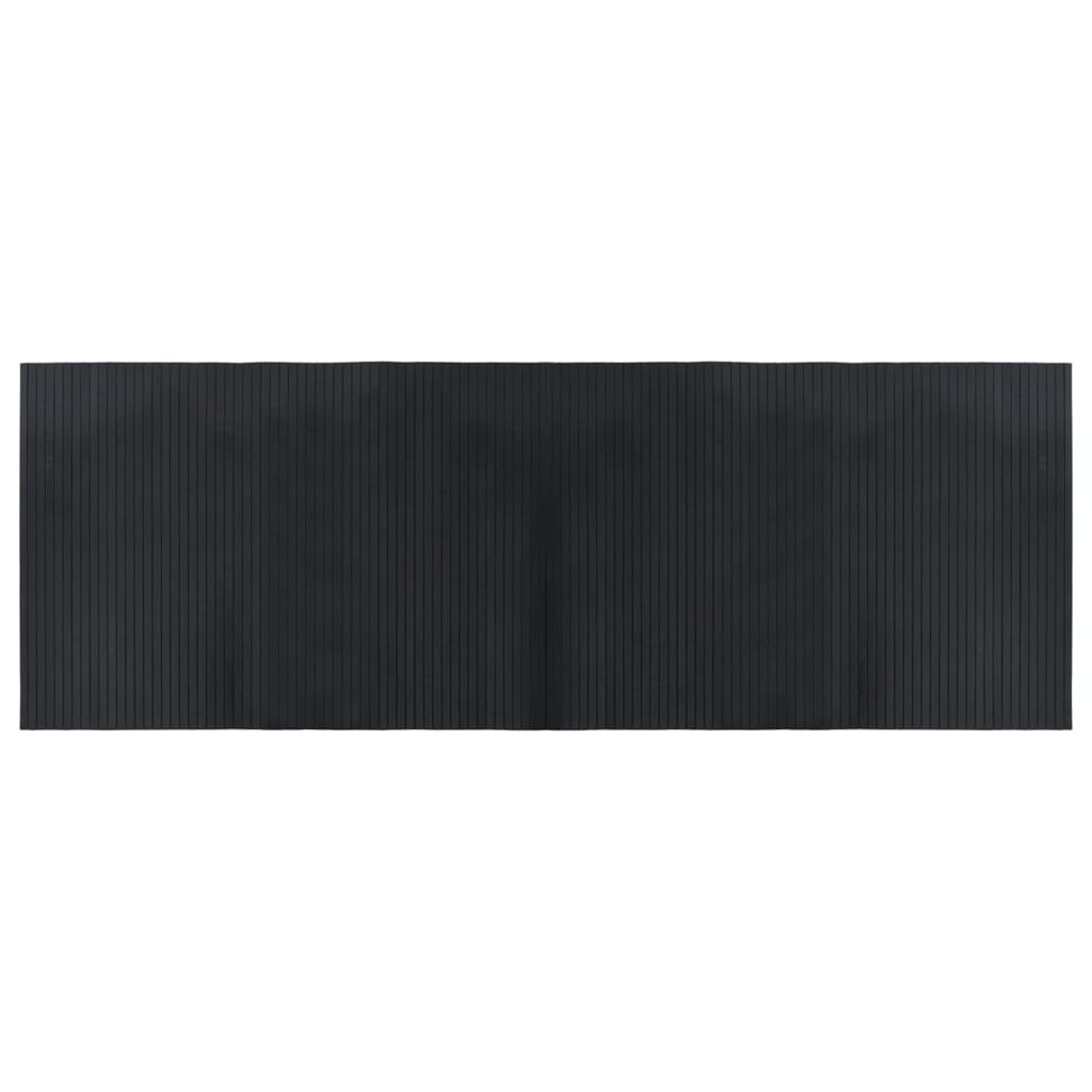 Vloerkleed rechthoekig 70x200 cm bamboe zwart