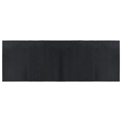 Vloerkleed rechthoekig 70x200 cm bamboe zwart