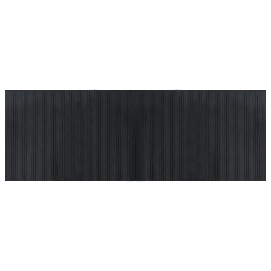 Vloerkleed rechthoekig 70x200 cm bamboe zwart