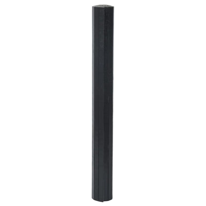 Vloerkleed rechthoekig 70x200 cm bamboe zwart