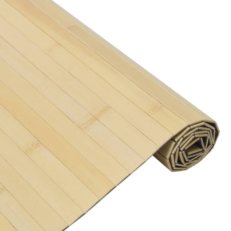 Vloerkleed rechthoekig 70x200 cm bamboe lichtnaturel