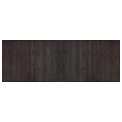 Vloerkleed rechthoekig 70x200 cm bamboe donkerbruin