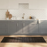 Vloerkleed bamboe 70x200 cm donkerbruin