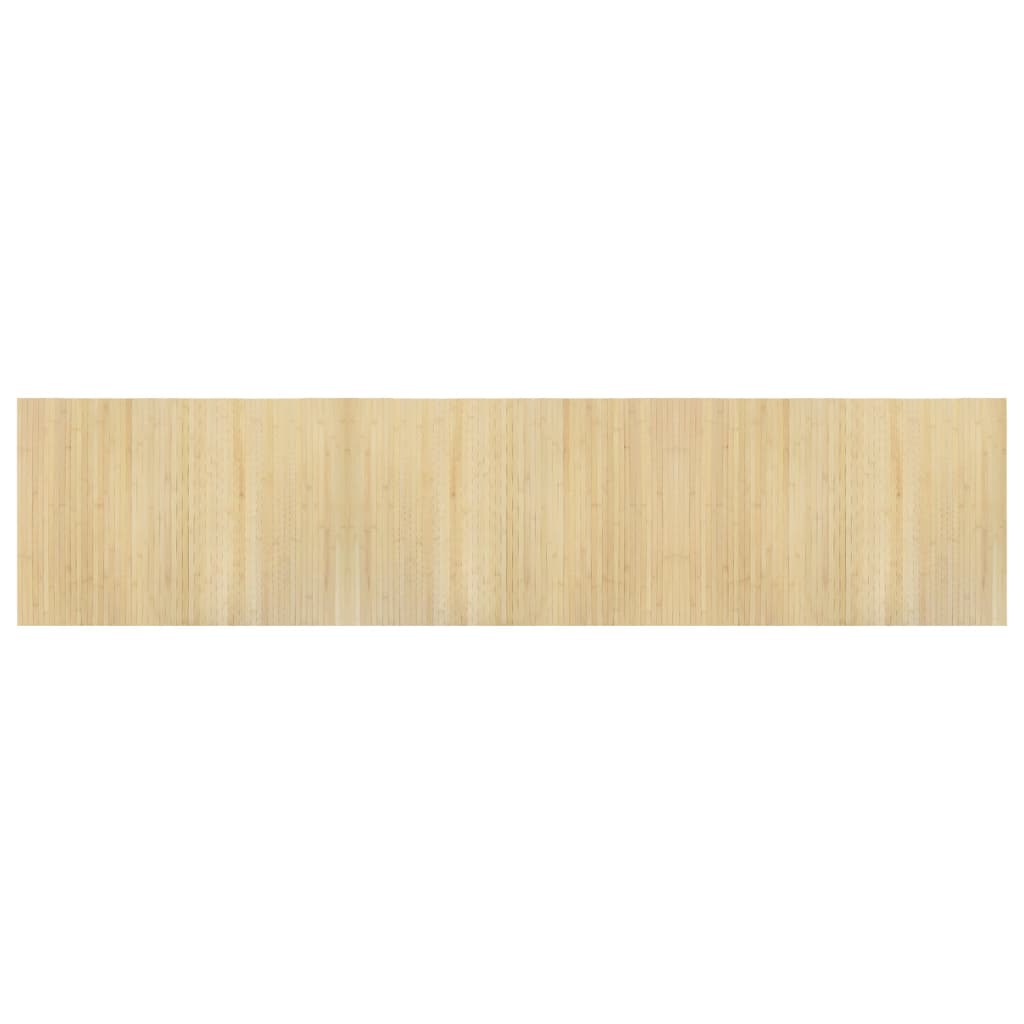 Vloerkleed rechthoekig 70x300 cm bamboe lichtnaturel