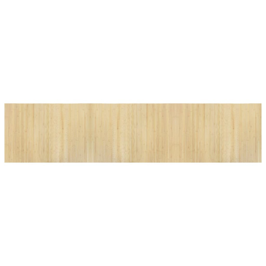 Vloerkleed rechthoekig 70x300 cm bamboe lichtnaturel
