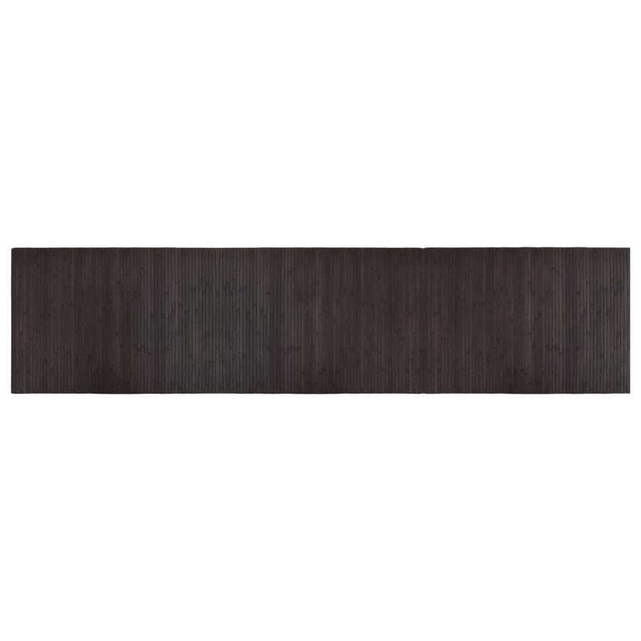 Vloerkleed rechthoekig 70x300 cm bamboe donkerbruin