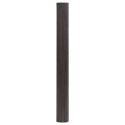 Vloerkleed rechthoekig 70x300 cm bamboe donkerbruin