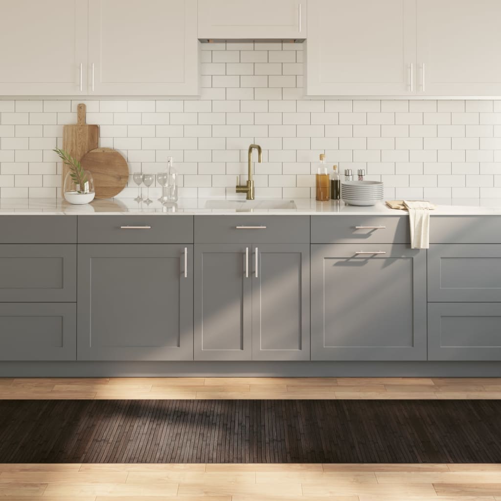 Vloerkleed rechthoekig 70x300 cm bamboe donkerbruin