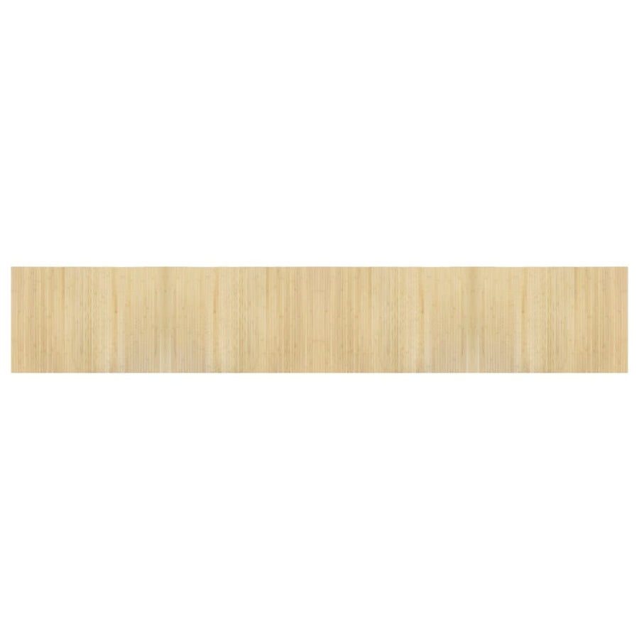 Vloerkleed rechthoekig 70x400 cm bamboe lichtnaturel