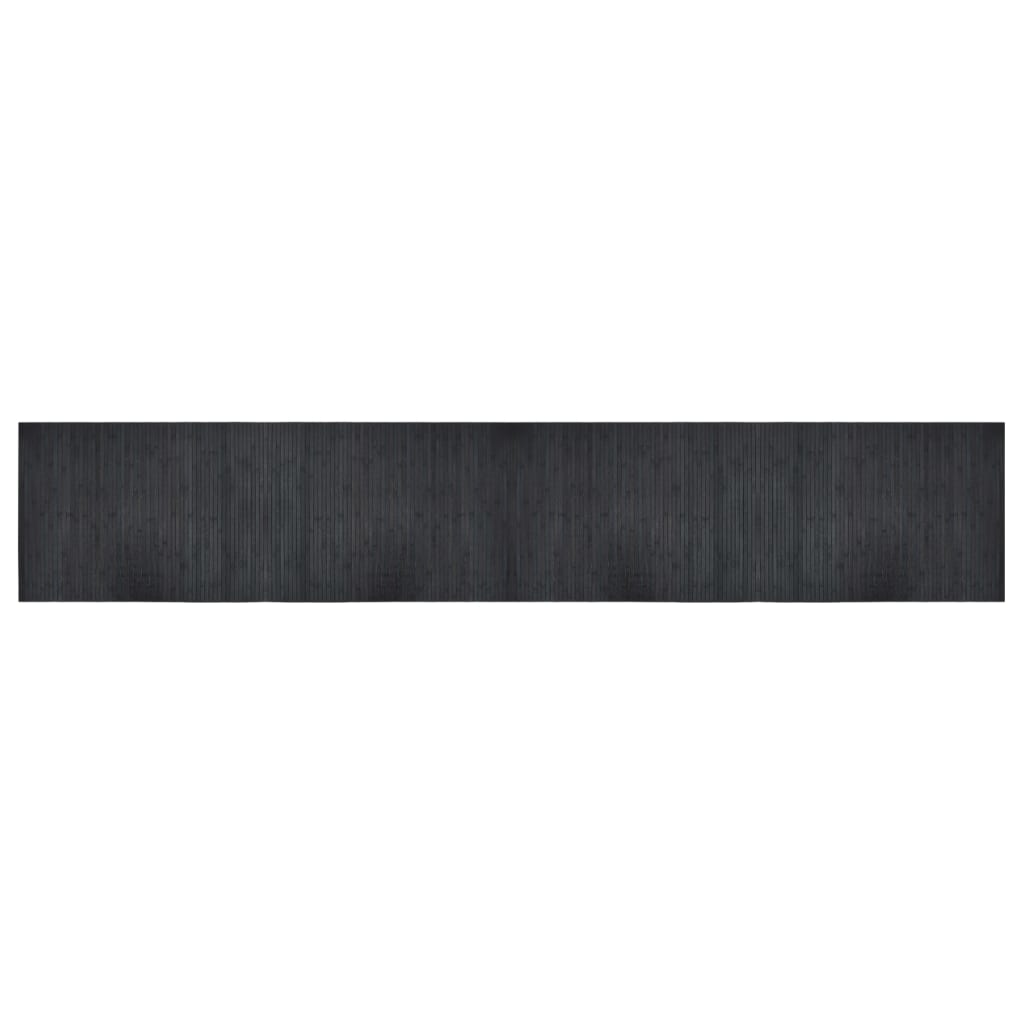 Vloerkleed rechthoekig 70x400 cm bamboe grijs