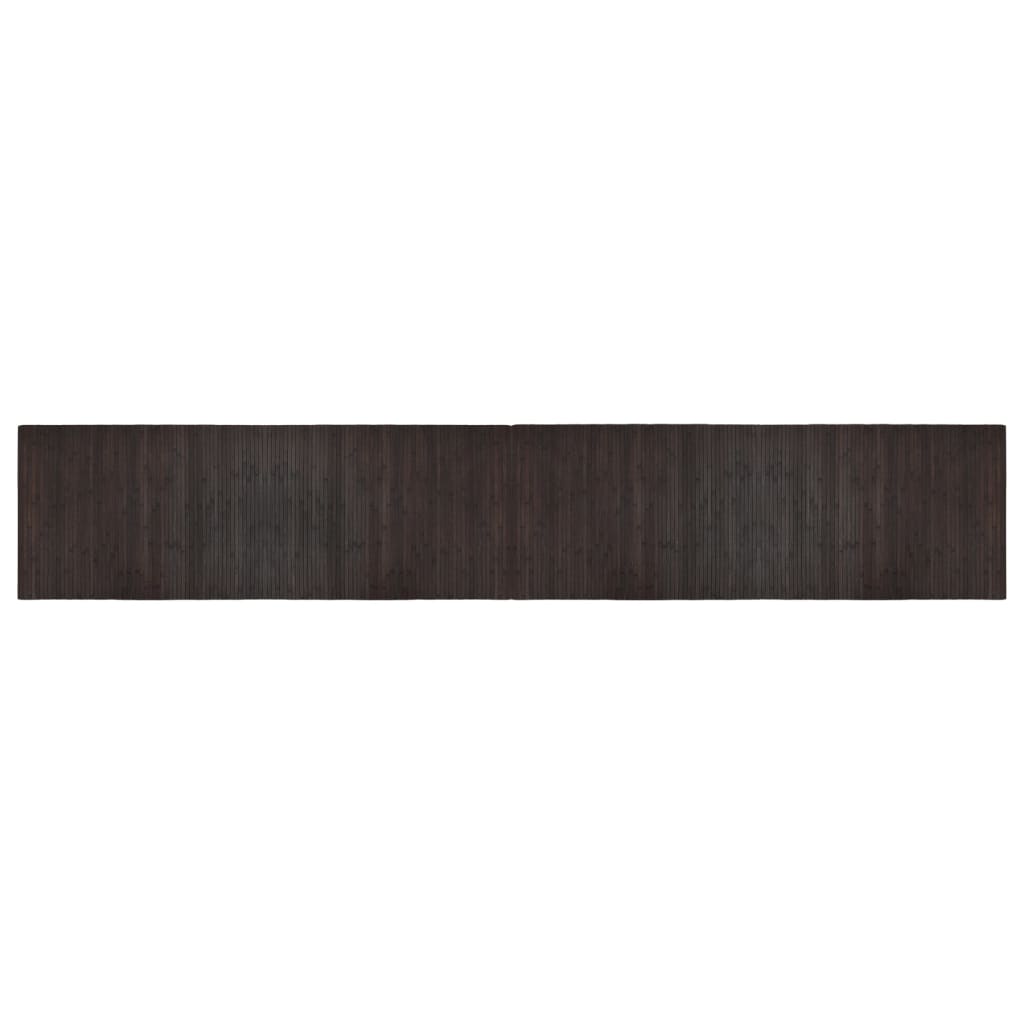 Vloerkleed rechthoekig 70x400 cm bamboe donkerbruin