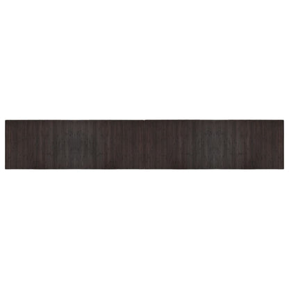 Vloerkleed rechthoekig 70x400 cm bamboe donkerbruin