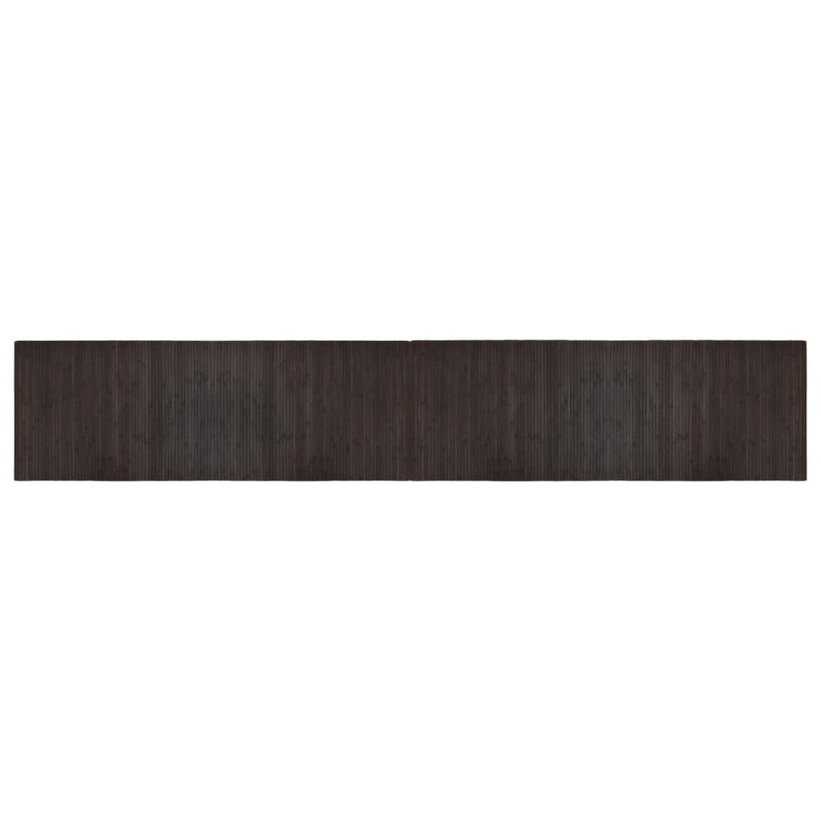Vloerkleed rechthoekig 70x400 cm bamboe donkerbruin