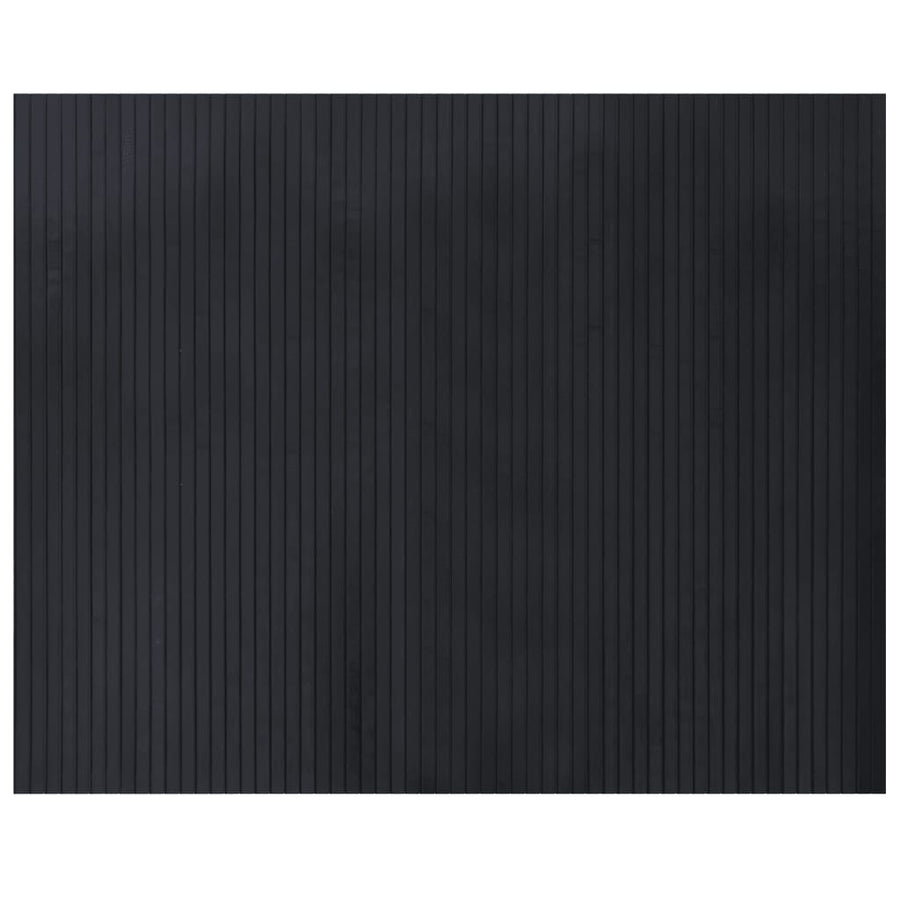 Vloerkleed rechthoekig 80x100 cm bamboe zwart