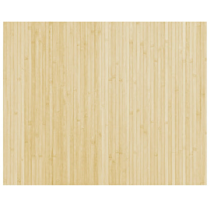 Vloerkleed rechthoekig 80x100 cm bamboe lichtnaturel
