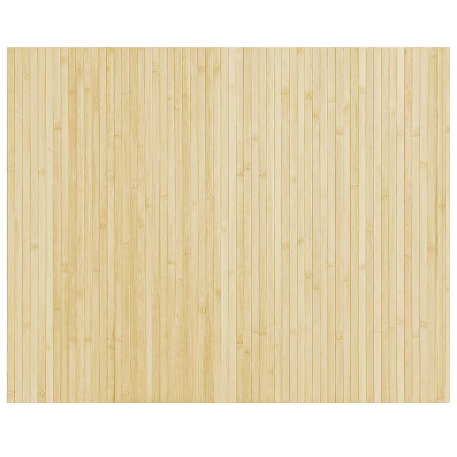 Vloerkleed rechthoekig 80x100 cm bamboe lichtnaturel