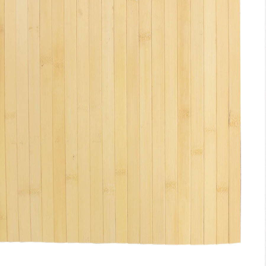 Vloerkleed rechthoekig 80x100 cm bamboe lichtnaturel