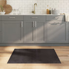 Rectangular rug 80x100 cm bamboo dark brown