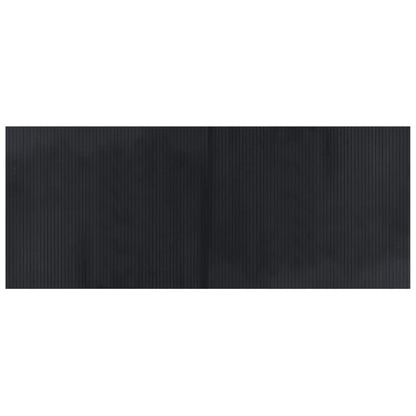 Vloerkleed rechthoekig 80x200 cm bamboe zwart