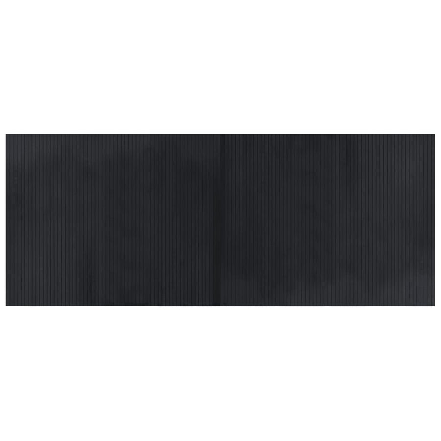 Vloerkleed rechthoekig 80x200 cm bamboe zwart