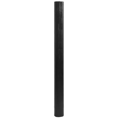 Vloerkleed rechthoekig 80x200 cm bamboe zwart