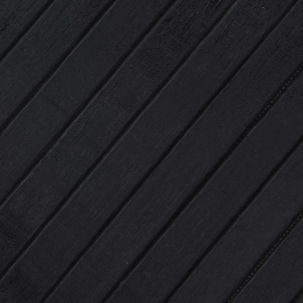 Vloerkleed rechthoekig 80x200 cm bamboe zwart