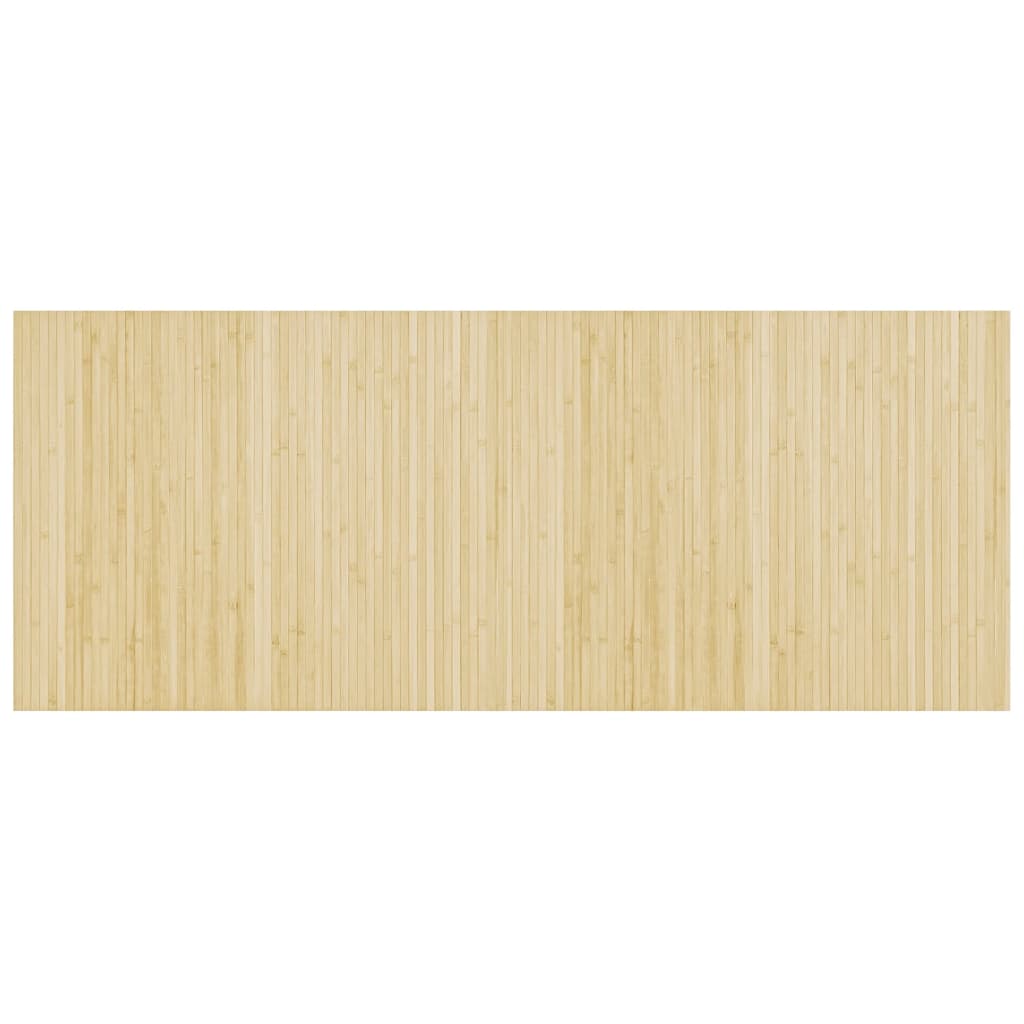 Vloerkleed rechthoekig 80x200 cm bamboe lichtnaturel
