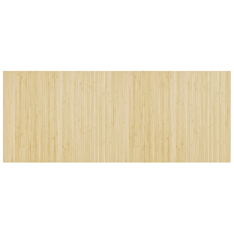 Vloerkleed rechthoekig 80x200 cm bamboe lichtnaturel