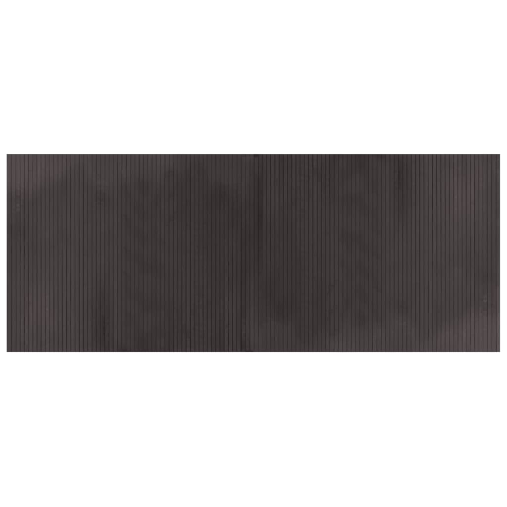 Vloerkleed rechthoekig 80x200 cm bamboe donkerbruin
