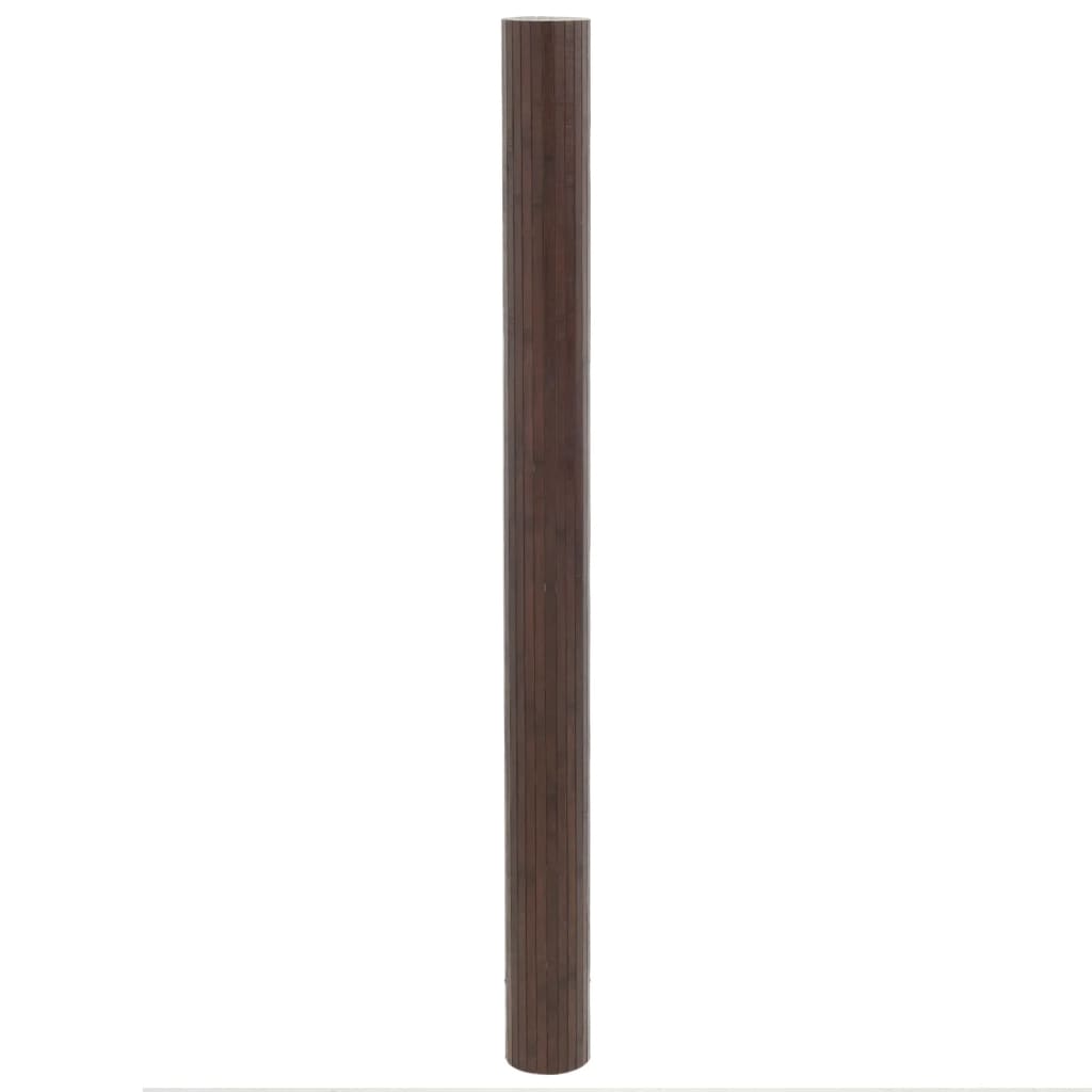 Vloerkleed rechthoekig 80x200 cm bamboe donkerbruin