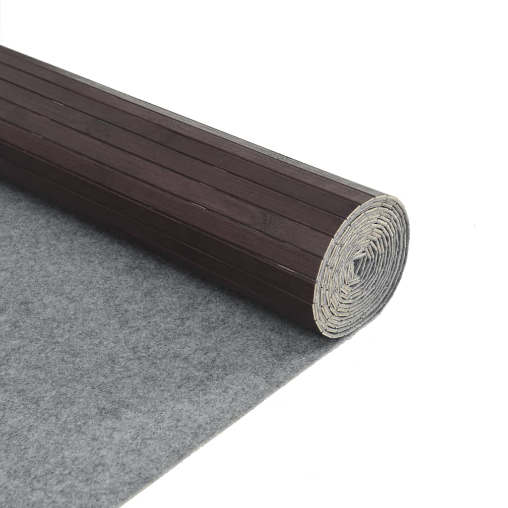 Vloerkleed rechthoekig 80x200 cm bamboe donkerbruin