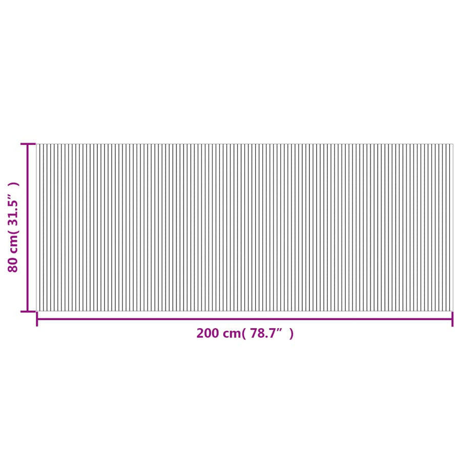 Vloerkleed rechthoekig 80x200 cm bamboe donkerbruin