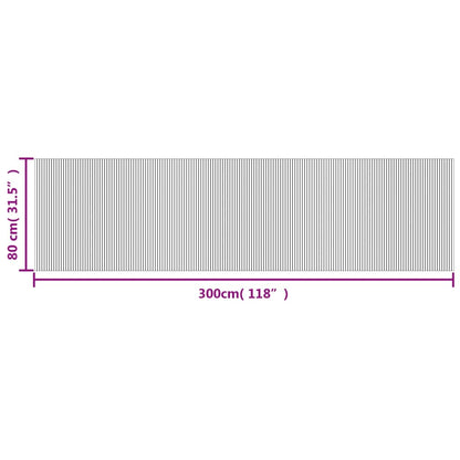 Vloerkleed rechthoekig 80x300 cm bamboe bruin
