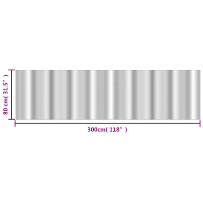Vloerkleed rechthoekig 80x300 cm bamboe grijs