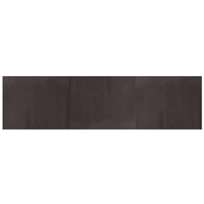Vloerkleed rechthoekig 80x300 cm bamboe donkerbruin