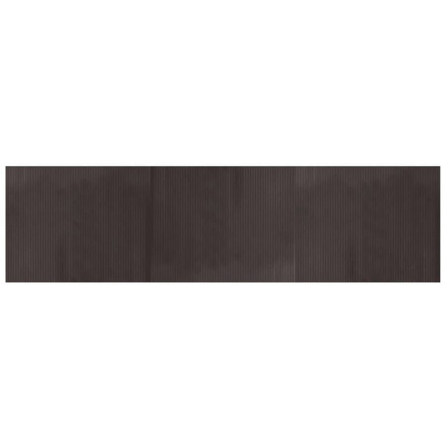 Vloerkleed rechthoekig 80x300 cm bamboe donkerbruin