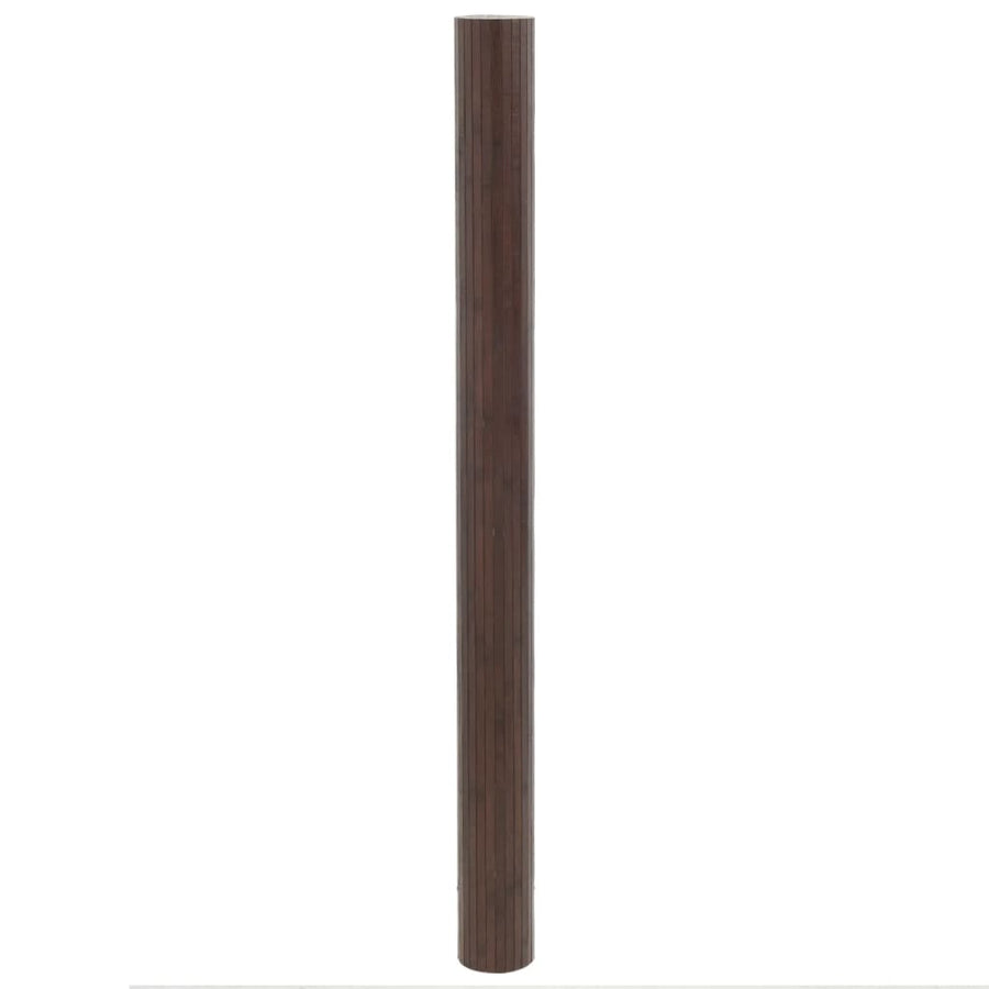 Vloerkleed rechthoekig 80x300 cm bamboe donkerbruin