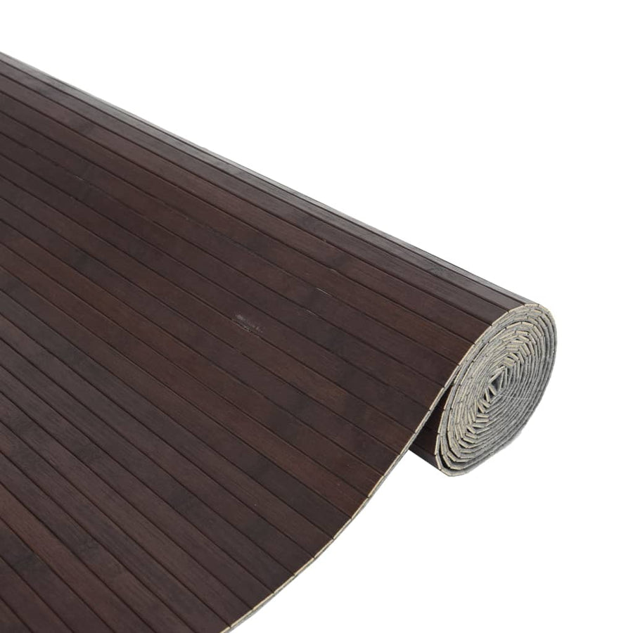 Vloerkleed rechthoekig 80x300 cm bamboe donkerbruin