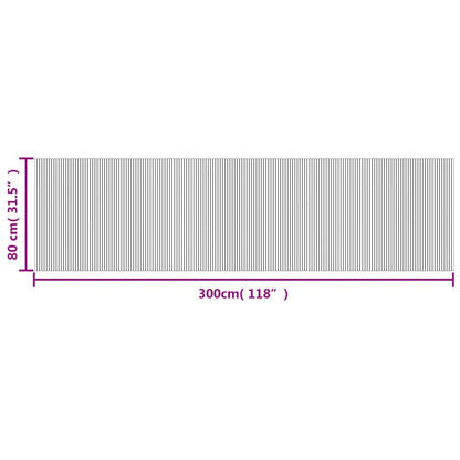 Vloerkleed rechthoekig 80x300 cm bamboe donkerbruin